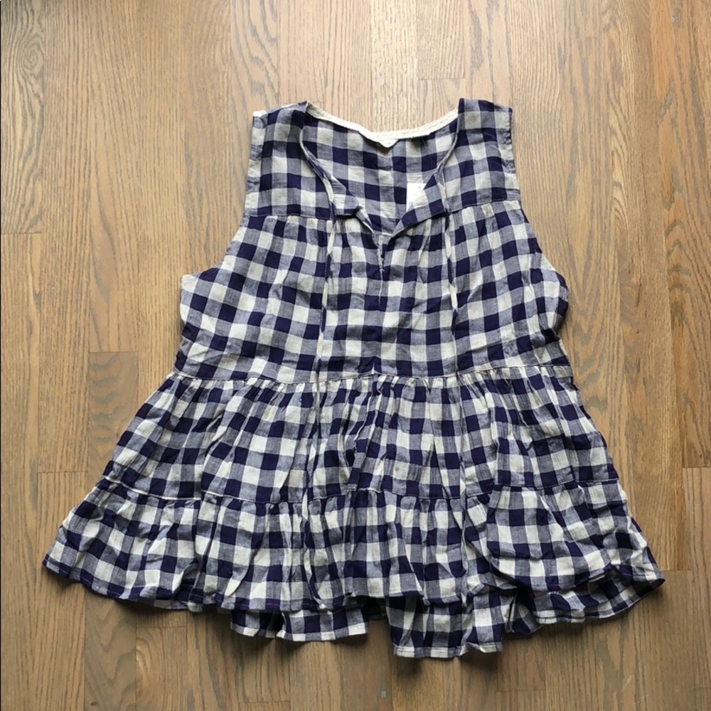 Gingham Anthropologie Tank